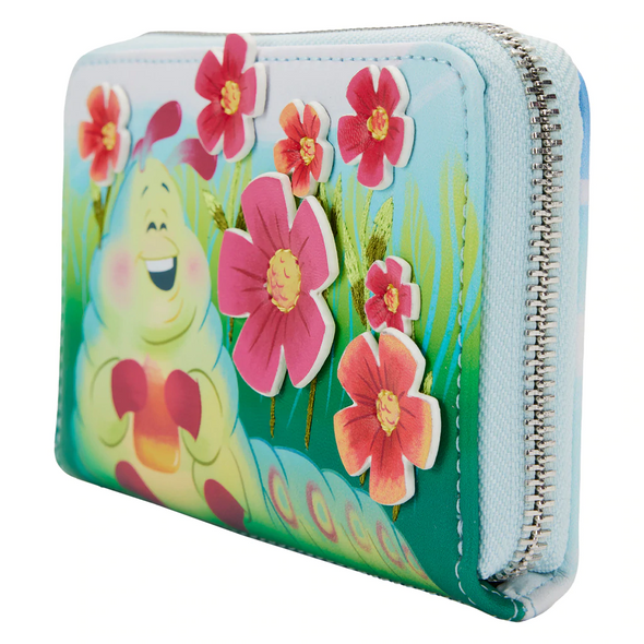 Loungefly Pixar A Bugs Life Earth Day Zip Around Wallet