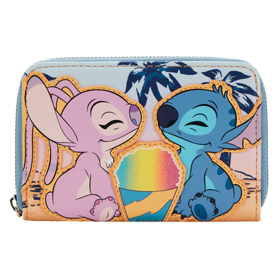 Loungefly Disney Lilo & Stitch Angel and Stitch Snow Cone Zip Around Wallet