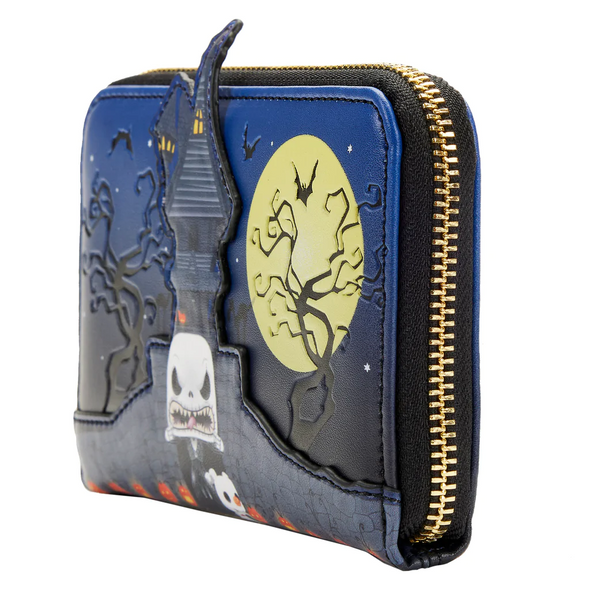 Pop by Loungefly Disney NBC Jack Skellington House Zip Around Wallet