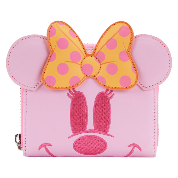 Loungefly Disney Pastel Ghost Minnie Glow in the Dark Zip Around Wallet