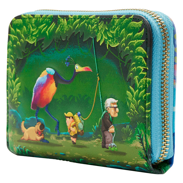 Loungefly Pixar Up Moment Jungle Stroll Zip Around Wallet
