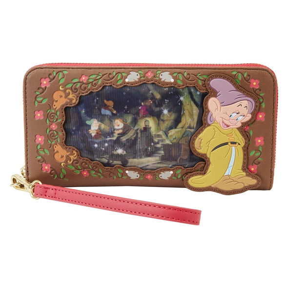 Loungefly Disney Snow White Lenticular Princess Series Zip Around Wristlet