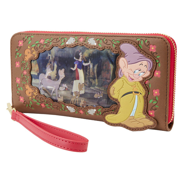 Loungefly Disney Snow White Lenticular Princess Series Zip Around Wristlet