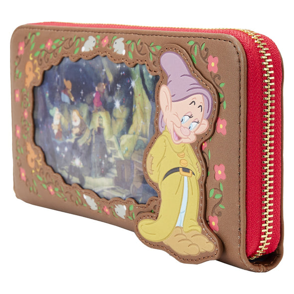 Loungefly Disney Snow White Lenticular Princess Series Zip Around Wristlet