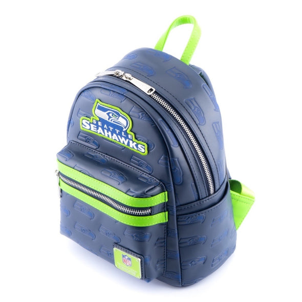 Loungefly NFL Seattle Seahawks Logo AOP Mini Backpack