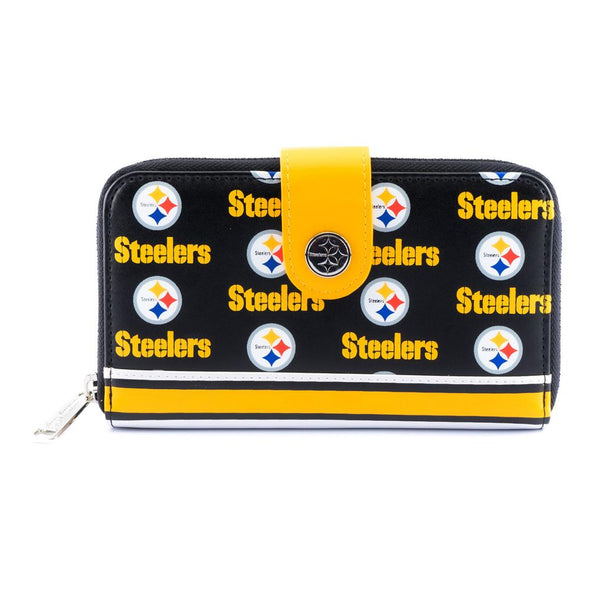 Loungefly NFL Pittsburgh Steelers Logo AOP Wallet
