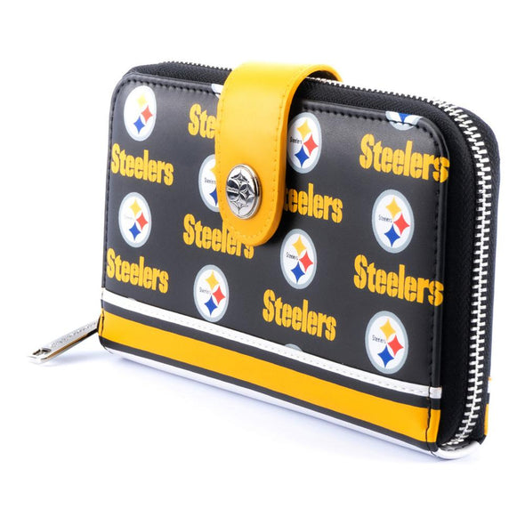 Loungefly NFL Pittsburgh Steelers Logo AOP Wallet
